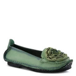 Spring Step Shoes Dezi Rose Flat in Green - women