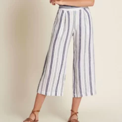Hatley Cotton Linen Culottes in Patriot Blue - women