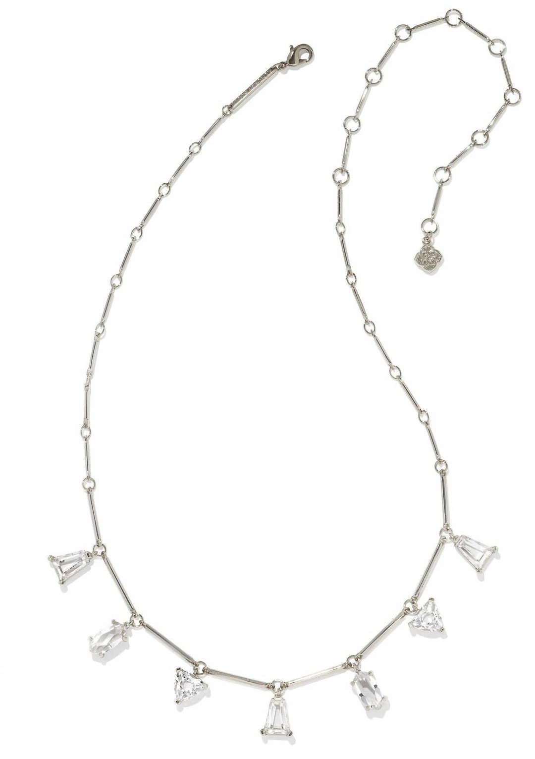 Kendra Scott Blair Rhodium Jewel Strand Necklace in White Crystal - women 3 Kendra Scott Blair Rhodium Jewel Strand Necklace in White Crystal - women