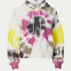 Msgm Tie-Dye Hoodie in White Multi - women -Shop Premium Outlets Sales 0941f2a668634e4fb15af81750d3c2a8 1080x