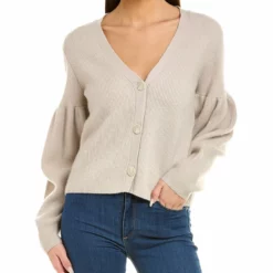 NAADAM CASHMERE NAADAM Puff Sleeve Cashmere Cardigan - women