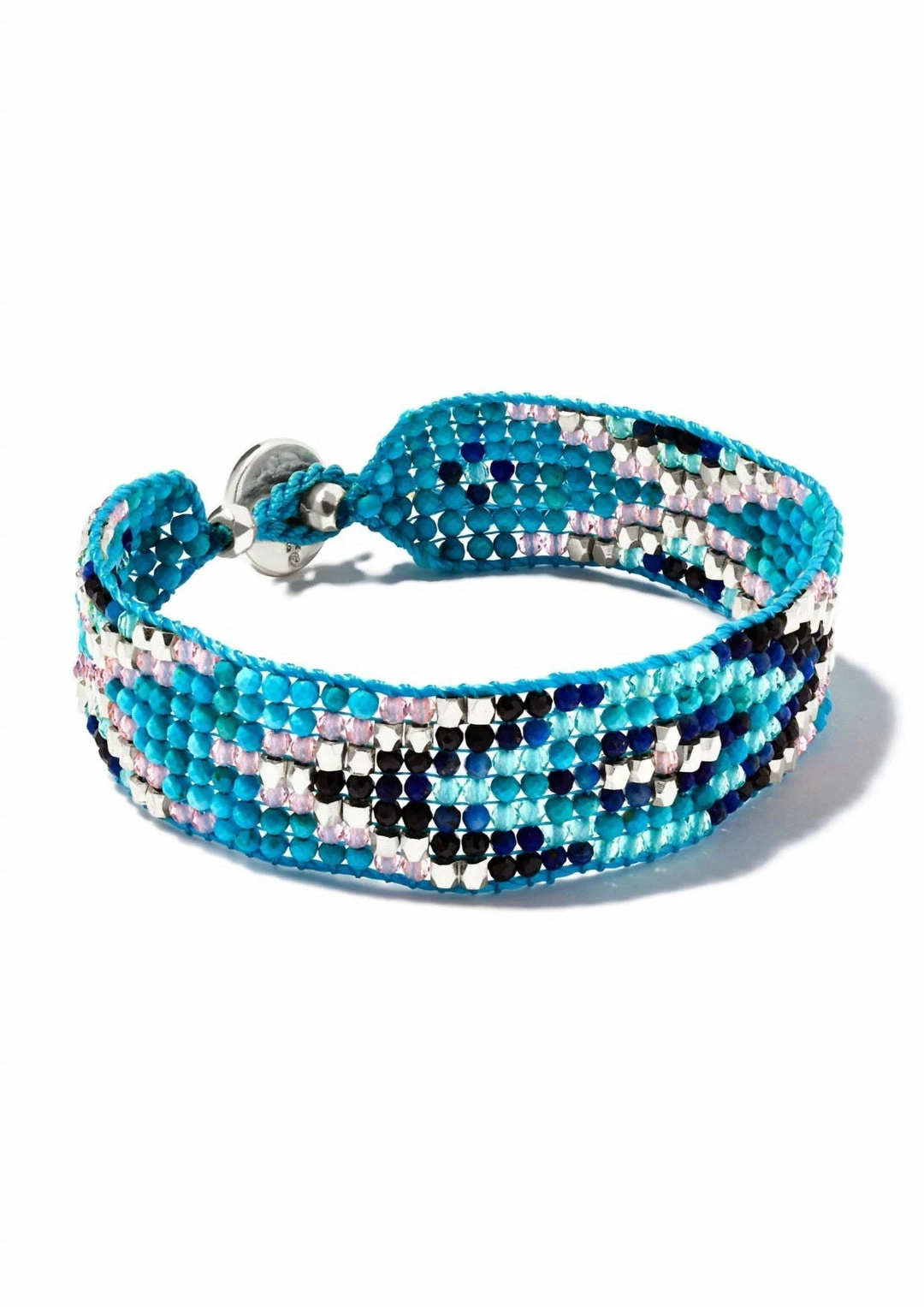 Kendra Scott Britt Beaded Bracelet in Rhodium/Turquoise Mix - women 3 Kendra Scott Britt Beaded Bracelet in Rhodium/Turquoise Mix - women