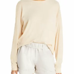 Year of Ours Boyfriend Womens Cotton Crewneck Pullover Top