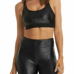 Koral Savannah Infinity Womens Animal Print Mesh Sports Bra