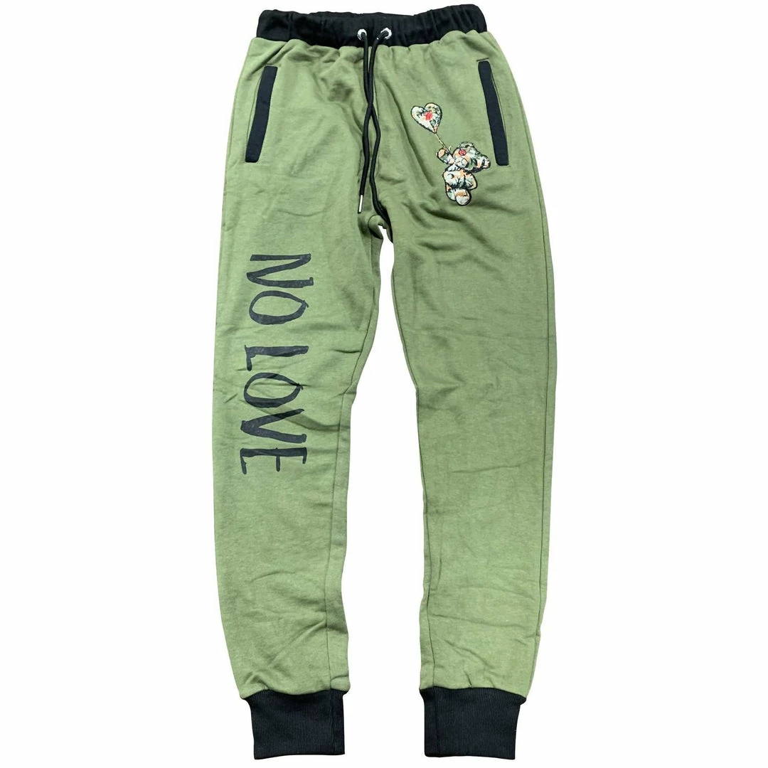 Retro Label Men'S No Love Sweatpant in Olive 3 Retro Label Men'S No Love Sweatpant in Olive