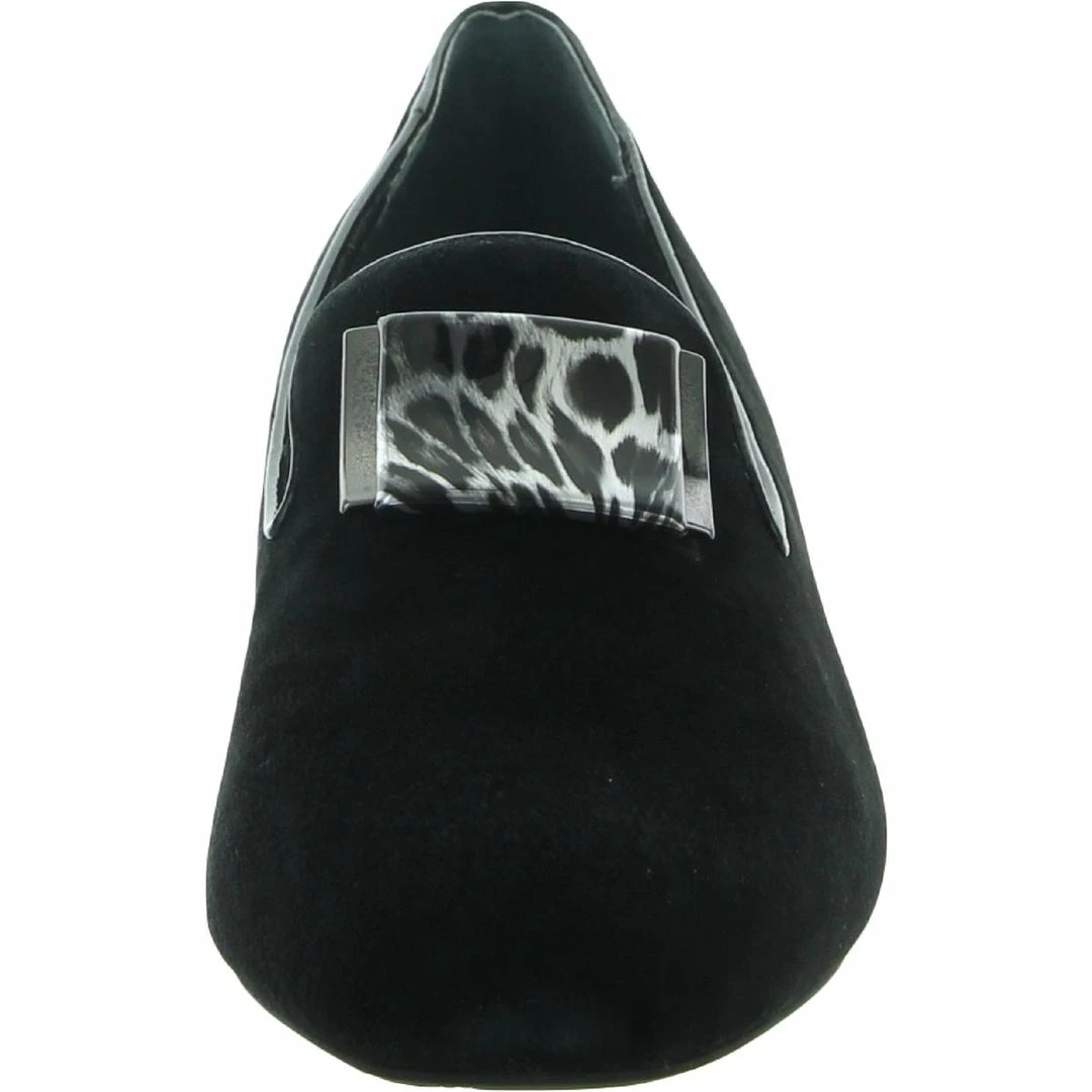 Ros Hommerson Womens Suede Embellished Smoking Loafers 4 Ros Hommerson Womens Suede Embellished Smoking Loafers - Image 2