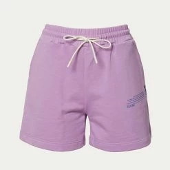 Msgm Logo-Print Track Short in Malve - women