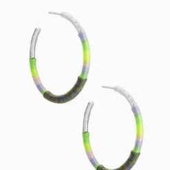 Kendra Scott Masie Hoop Earrings in Lilac Mix Paracord - women