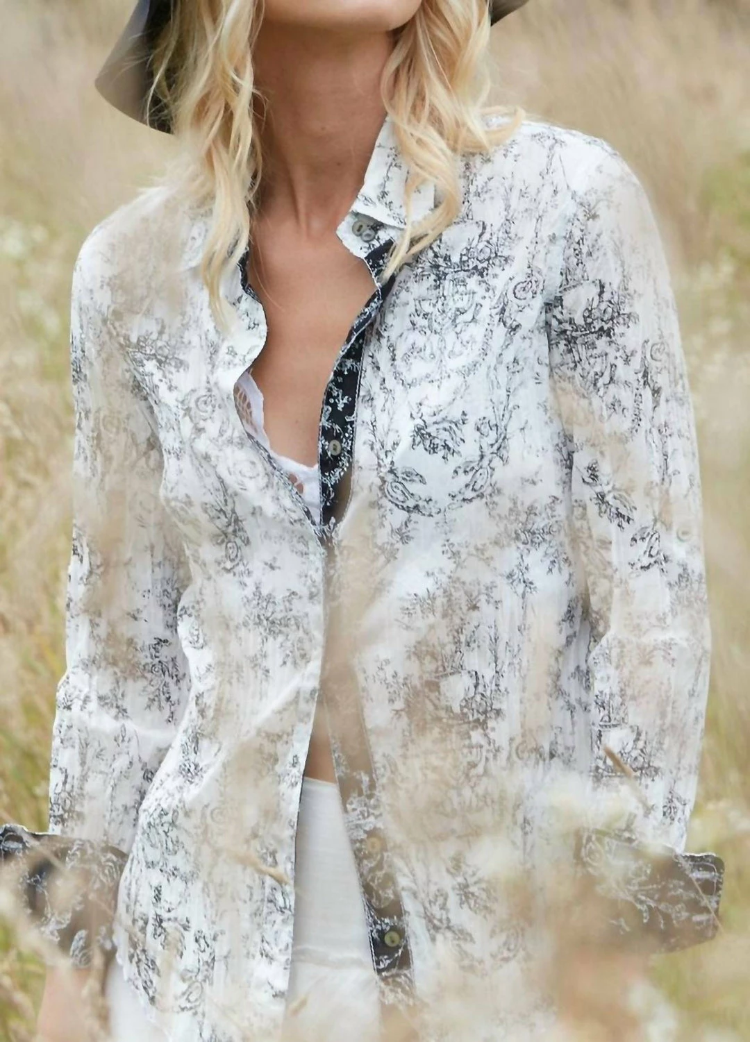 Cino Toile Top in Off White - women 3 Cino Toile Top in Off White - women