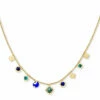 Kendra Scott Gemma Necklace Strand in Gold Teal Mix - women