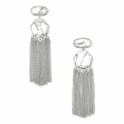 Kendra Scott Tae Statement Earring - Rhd 104 in Silver - women
