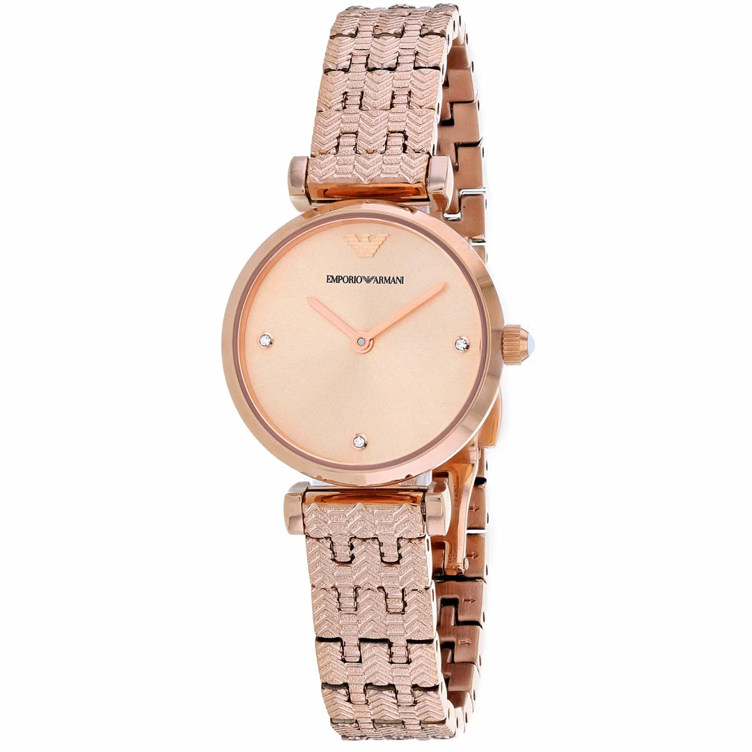 Armani Women's Rose gold dial Watch 3 Armani Women's Rose gold dial Watch