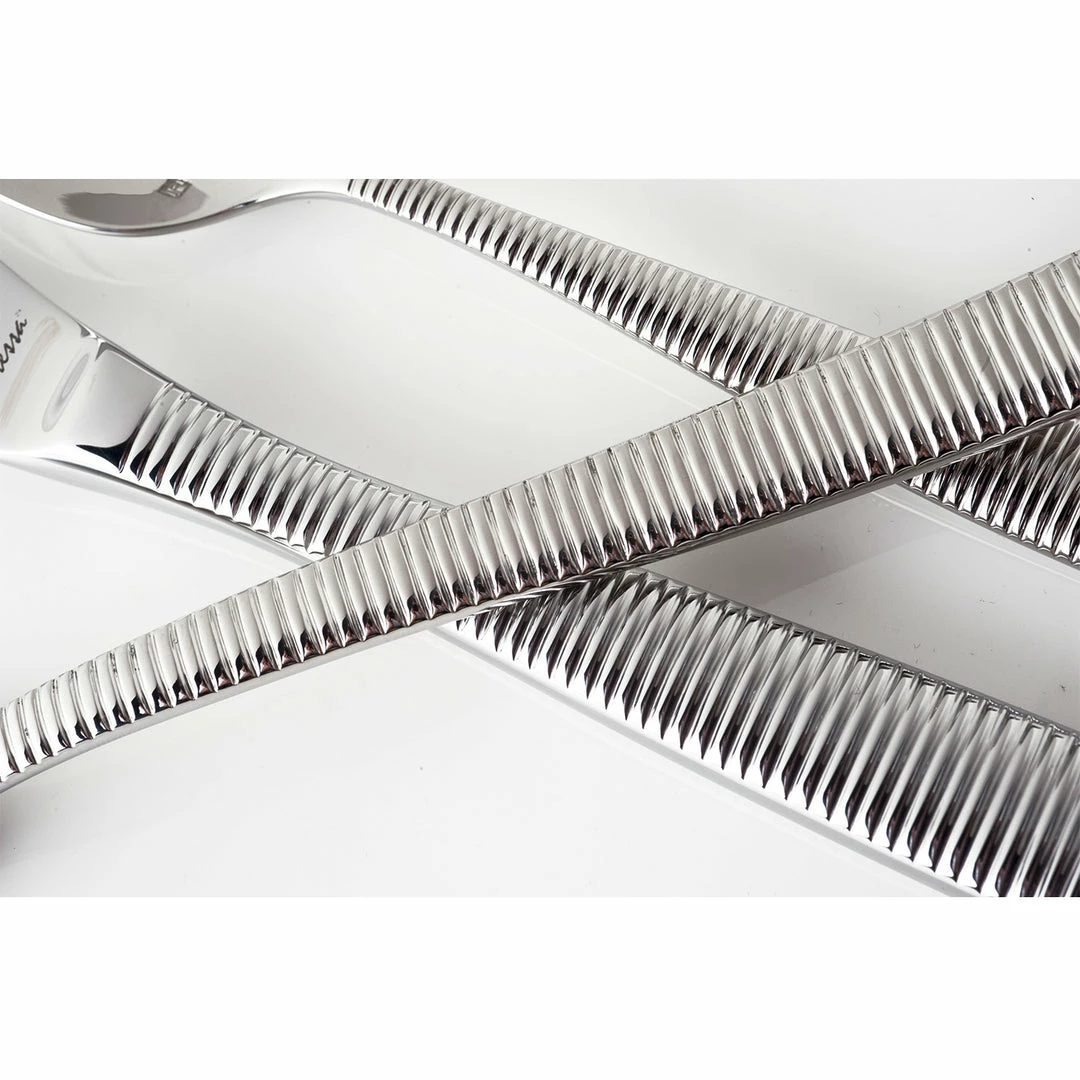 Fortessa Ringo 18/10 Stainless Steel Flatware 5 Piece Place Setting 4 Fortessa Ringo 18/10 Stainless Steel Flatware 5 Piece Place Setting - Image 2