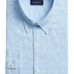 Club Room Mens Cotton Printed Button-Down Shirt