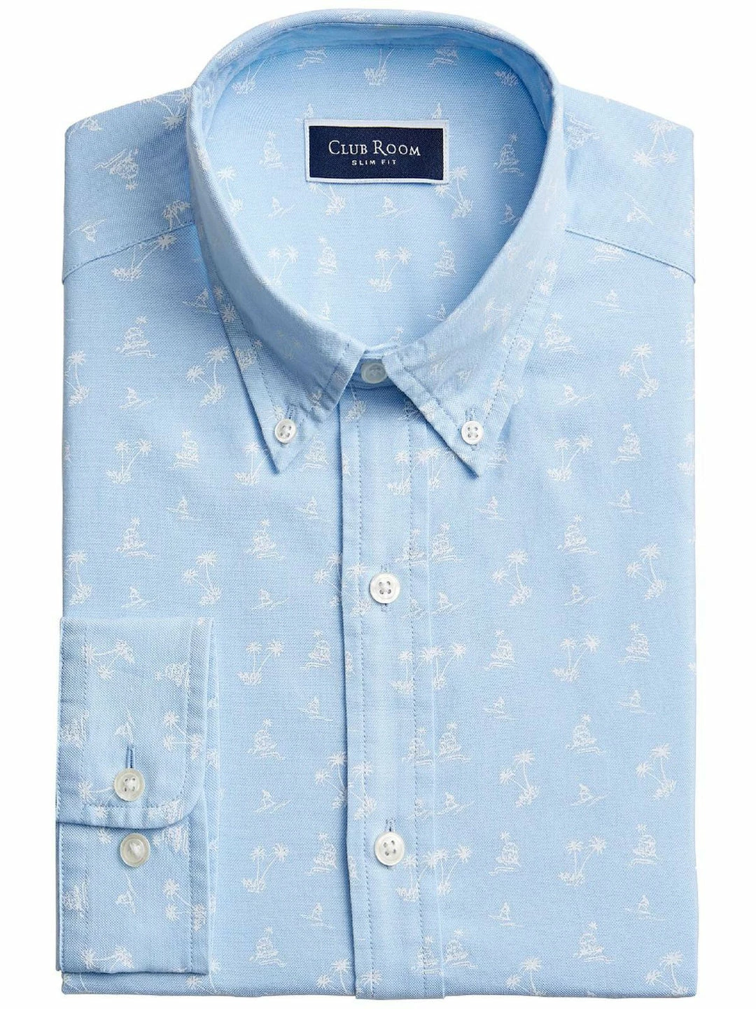 Club Room Mens Cotton Printed Button-Down Shirt 3 Club Room Mens Cotton Printed Button-Down Shirt