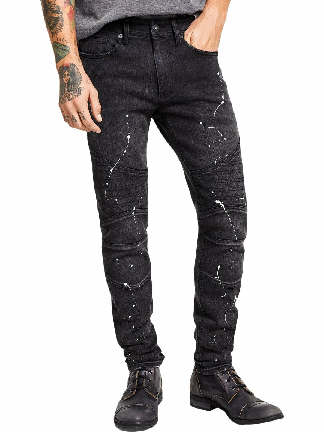 Heroes Motors Mens Super SLim Distressed Slim Jeans 3 Heroes Motors Mens Super SLim Distressed Slim Jeans