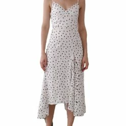 Sau Lee Lucy Womens Floral Polka Dot Cocktail and Party Dress