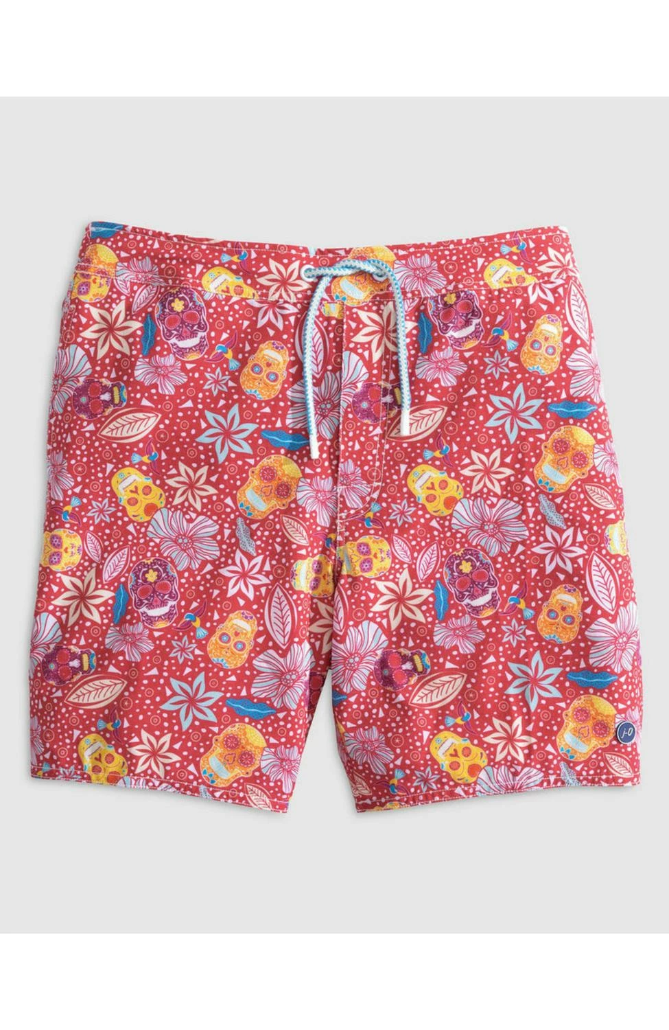 Johnnie-O Men'S Eden Half Elastic 7" Surf Shorts in Malibu Red 4 Johnnie-O Men'S Eden Half Elastic 7" Surf Shorts in Malibu Red - Image 2