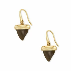 Kendra Scott Oleana Drop Earring in Gold Obsidian - women