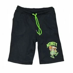 Retro Label Men'S 6S Electric Money Short in Black/Neon Green