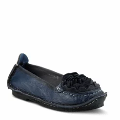 Spring Step Shoes Dezi Rose Flat in Navy - women