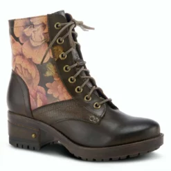 Spring Step Shoes L'Artist Marty Combat Boot in Olive - women