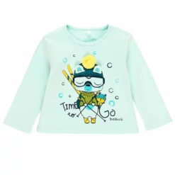 boboli Skiing Bear Graphic Top - kids