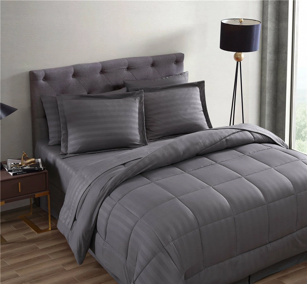 The Nesting Company Maple Dobby Stripe 8 Piece bed in a bag Comforter Set 7 The Nesting Company Maple Dobby Stripe 8 Piece bed in a bag Comforter Set - Image 5