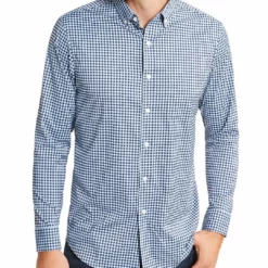 Club Room Mens Gingham Regular-Fit Button-Down Shirt