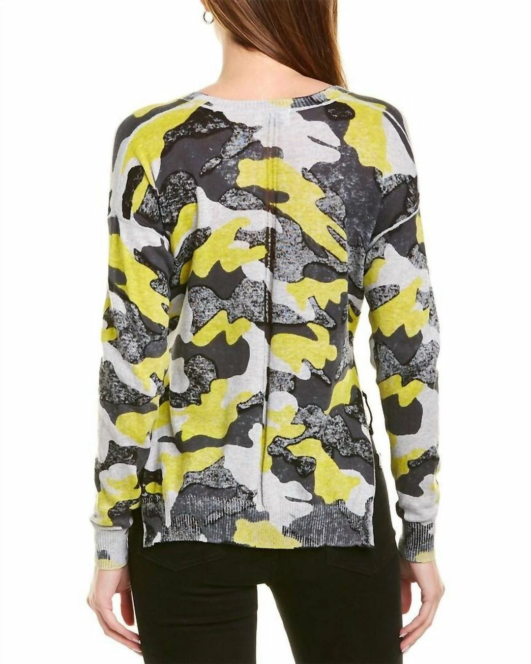 27 Miles Malibu Meredith Sweater in Citron Camo - women 4 27 Miles Malibu Meredith Sweater in Citron Camo - women - Image 2