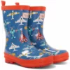 Hatley Flying Aircrafts Shiny Rain Boot - kids