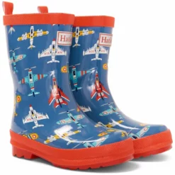 Hatley Flying Aircrafts Shiny Rain Boot - kids