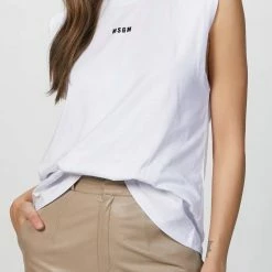 Msgm Micro-Logo Crew Neck Tank Top in White - women 10 Msgm Micro-Logo Crew Neck Tank Top in White - women -Shop Premium Outlets Sales 54446440b6624416b980180eb17b4a13 1080x