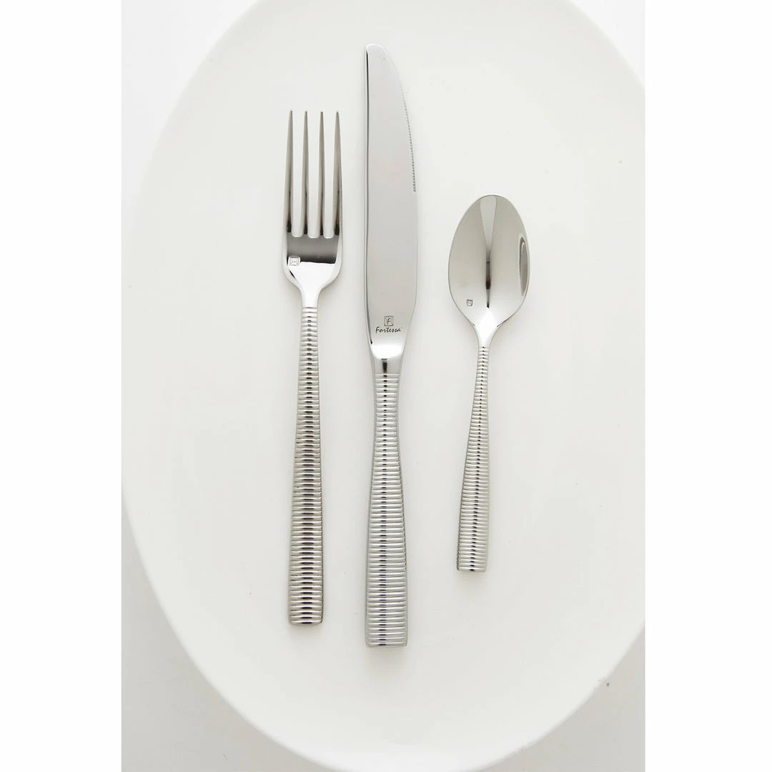 Fortessa Ringo 18/10 Stainless Steel Flatware 5 Piece Place Setting 6 Fortessa Ringo 18/10 Stainless Steel Flatware 5 Piece Place Setting - Image 4