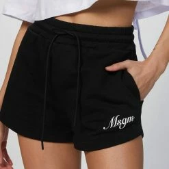 Msgm Logo-Print Track Shorts in Black - women -Shop Premium Outlets Sales 60438450c73e4812b4a8b0ac6c68c59d 1080x