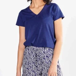 Hatley River Tee in Patriot Blue - women