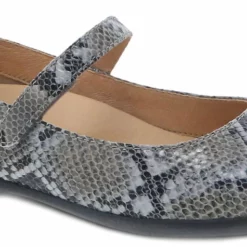Dansko Lilly Flat in Grey Snake - women
