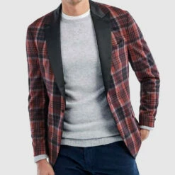 Johnnie-O Men'S Holiday Printed Sport Coat in Red