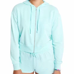 Sundown by Splendid Juniors Joey Womens Acid Wash Comfy Zip Hoodie