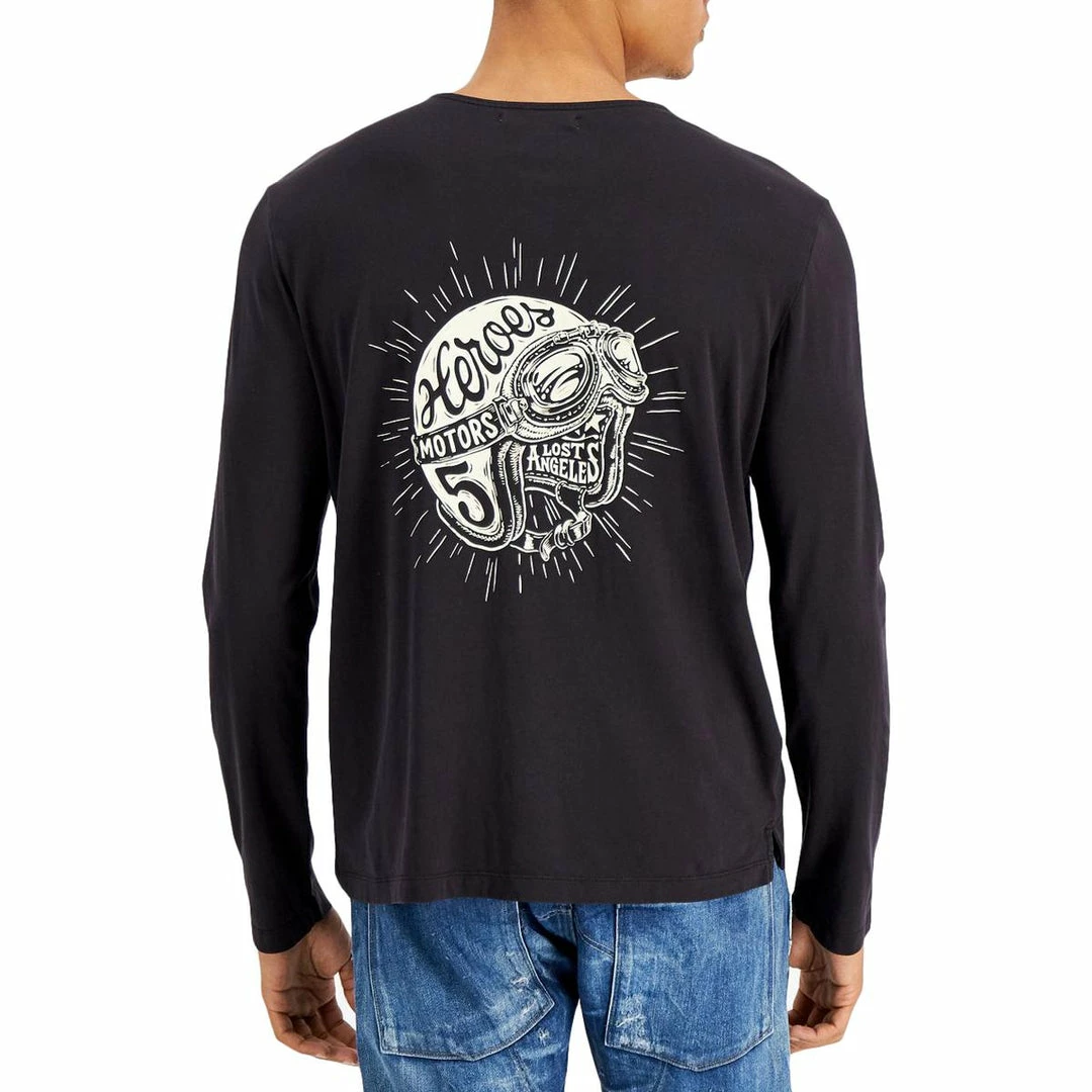 Heroes Motors Mens Cotton Tee Henley Shirt 4 Heroes Motors Mens Cotton Tee Henley Shirt - Image 2