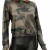 Koral Sofia Womens Animal Print Mesh Pullover Top