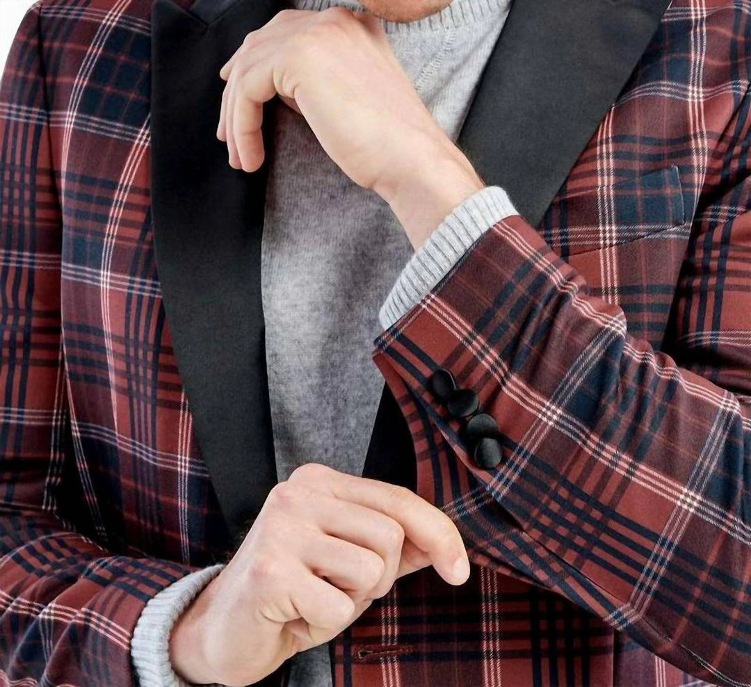 Johnnie-O Men'S Holiday Printed Sport Coat in Red 4 Johnnie-O Men'S Holiday Printed Sport Coat in Red - Image 2