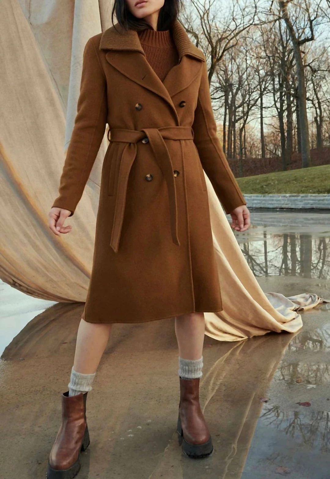 Soia&Kyo Anna Belted Wool Coat in Hazel - women 3 Soia&Kyo Anna Belted Wool Coat in Hazel - women
