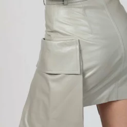 Zeynep Arcay Mini Cargo Leather Skirt in Fresh Breeze - women -Shop Premium Outlets Sales 9cb88c0687024182981def88f137c363 1080x