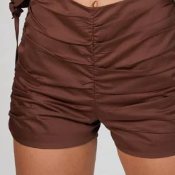 Zeynep Arcay Ruched Mini Shorts in Brown - women 11 Zeynep Arcay Ruched Mini Shorts in Brown - women -Shop Premium Outlets Sales a687e04df4c04319bcd5e86c87f88ae2 1080x