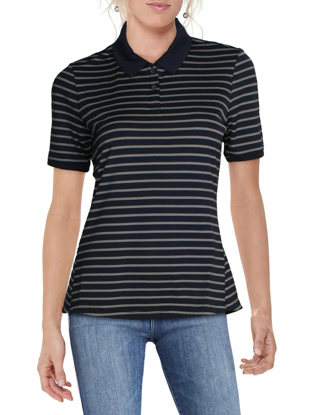 Oakley Womens Striped Golf Polo 4 Oakley Womens Striped Golf Polo - Image 2