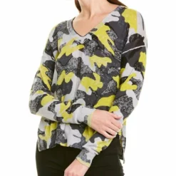 27 Miles Malibu Meredith Sweater in Citron Camo - women