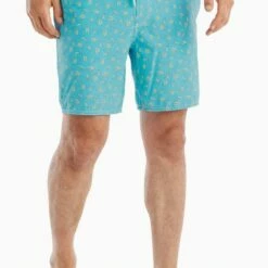 Johnnie-O Men'S Half Elastic 7" Surf Shorts in Go Bananas