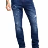 Heroes Motors Mens Denim High Rise Straight Leg Jeans