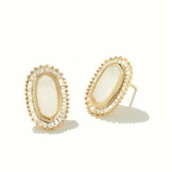Kendra Scott Baguette Ellie Stud Earrings - Gld 970 in Gold - women